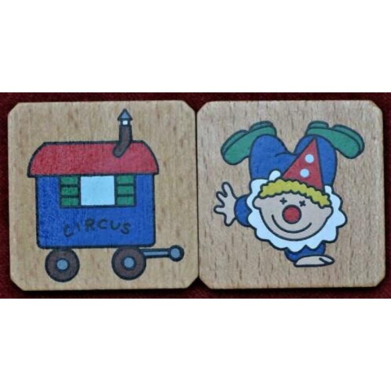 Nostalgisch houten speelgoed > memoryspel: waar leef ik?