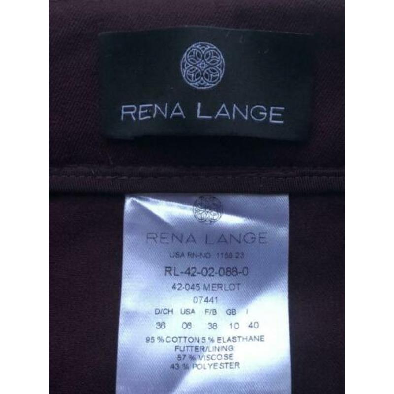 Rena Lange Maat 36 Bordeaux Travelstof Broek Pantalon