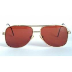 Vintage goudkleurige bril, model aviator, met zonneglazen