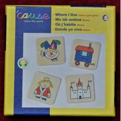 Nostalgisch houten speelgoed > memoryspel: waar leef ik?