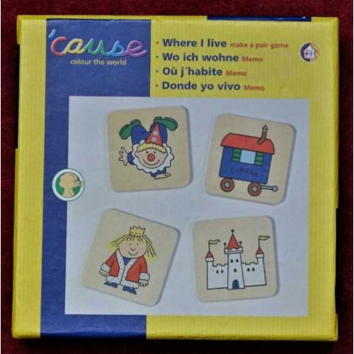 Nostalgisch houten speelgoed > memoryspel: waar leef ik?