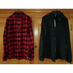 Zwart Overhemd maat M van Hennes & Mauritz, H&M z.g.a.nw.