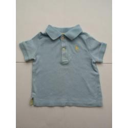 Ralph Lauren Blauw Polo Shirtje Tshirt Poloshirt Shirt mt 74