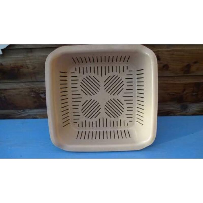 Vintage Aardappel/Groente Bak Bruin/Beige Curver Top staat'