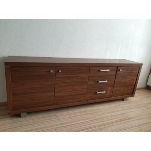 Dressoir 3 deuren/3 laden hout melamine/aluminium