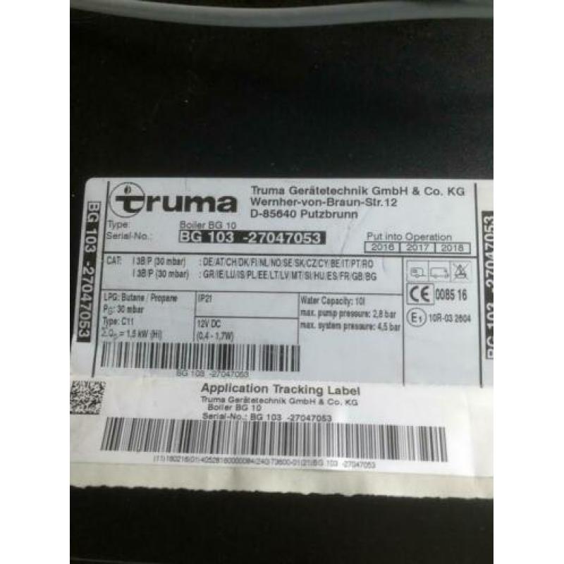 Te koop truma boiler/trumatic/gasboiler.