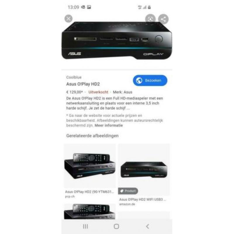 ASUS O Play HD2 Full HD  HMDI Mediaspeler