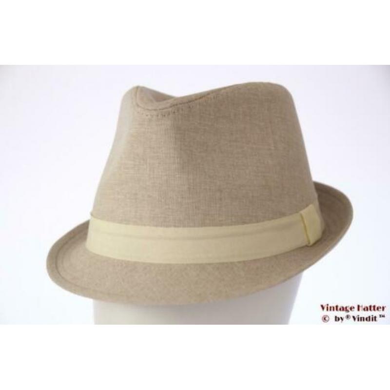 Gleufhoed Trilby Hawkins beige blauw of grijs 58, 59, 60 new