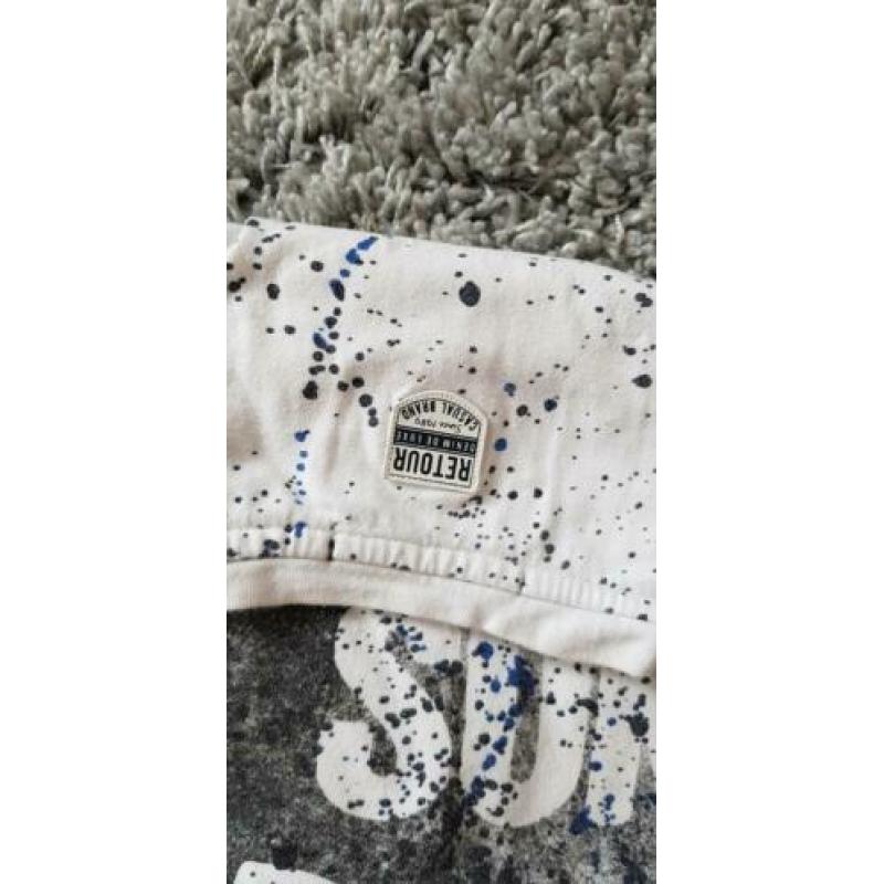 Retour shirt wit met print maat 140