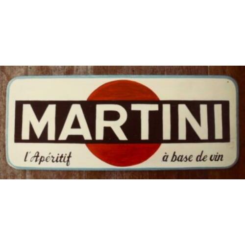 Groot houten reclamebord/Martini/Italië/pizzeria/etalage