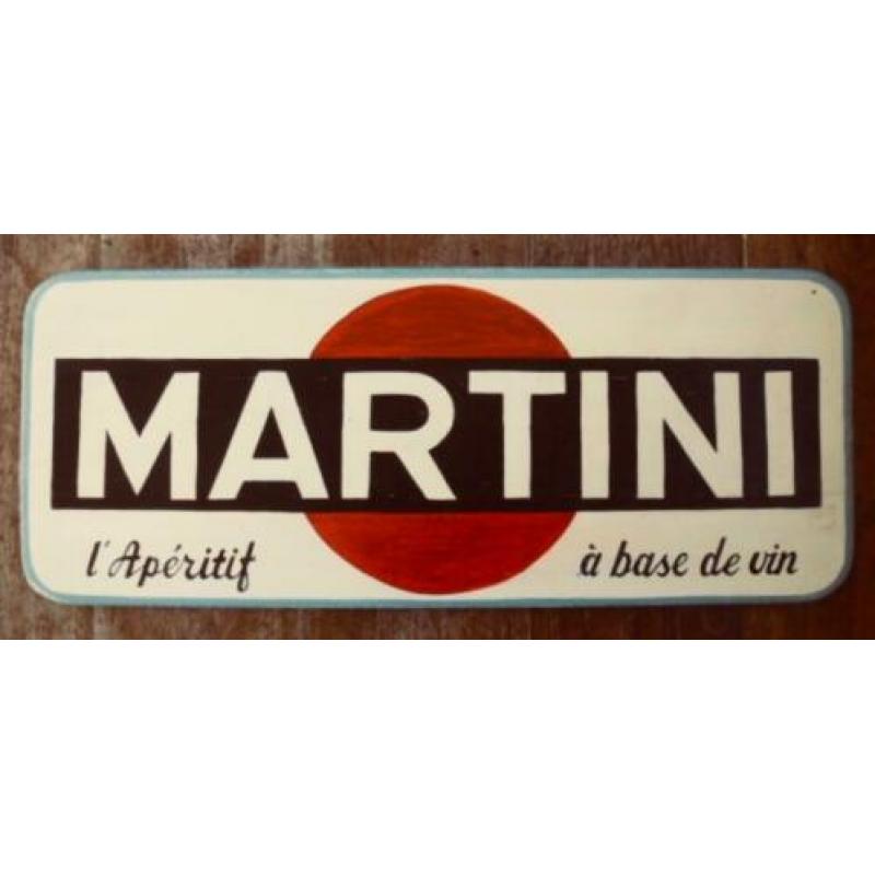 Groot houten reclamebord/Martini/Italië/pizzeria/etalage