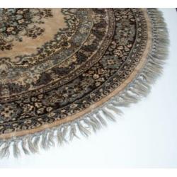 Vintage tapijt/vloerkleed rond