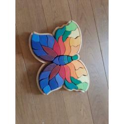 Houten vlinderpuzzel