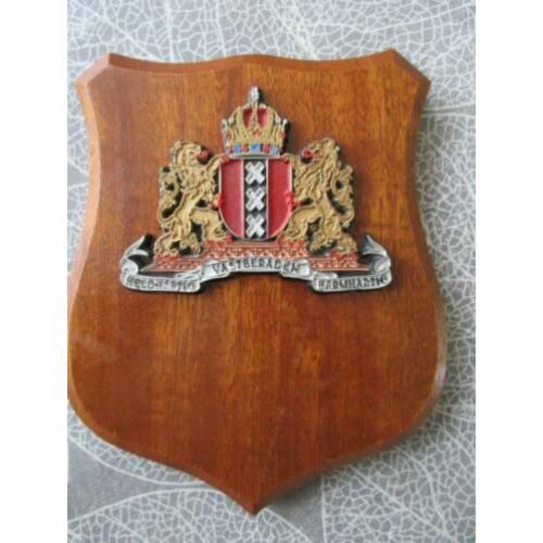 wapenschild Amsterdam 18 x 15 cm