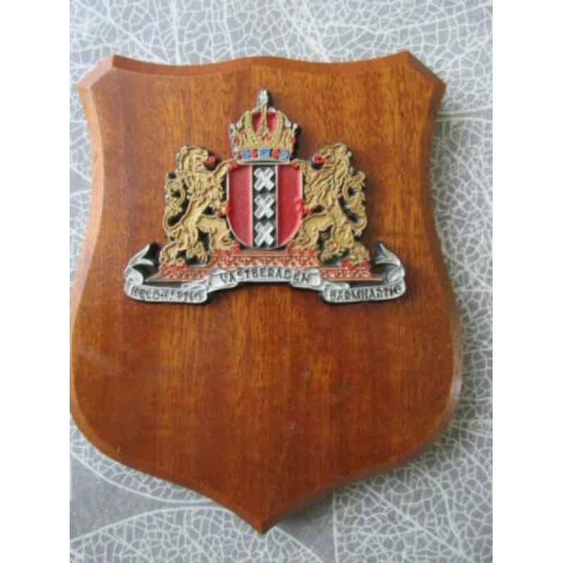 wapenschild Amsterdam 18 x 15 cm