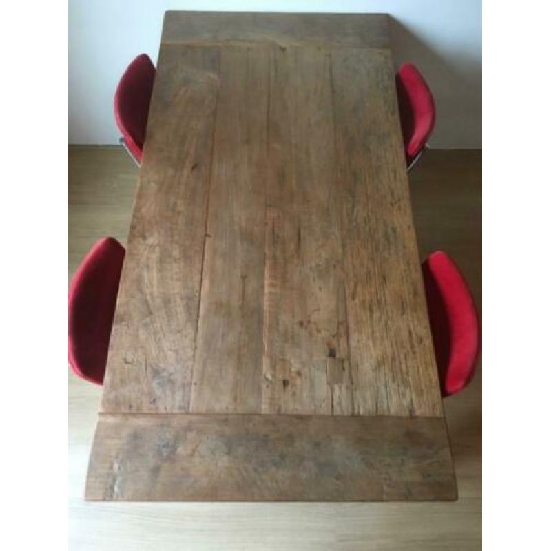 Teak Eettafel Loods 5 (180 l x 90 b x 79 h)