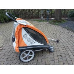 Fietskar KidCar Comfort voor 2 kinderen incl. babyschalen