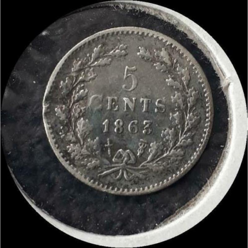 5 cent Koning Willem III munten