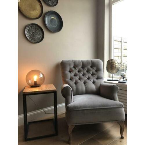 Fauteuil,eichholtz, grijs velours, keijers co velvet
