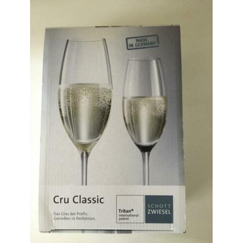 2 Schott Zwiesel Champagne glazen Cru Classic kristal glas