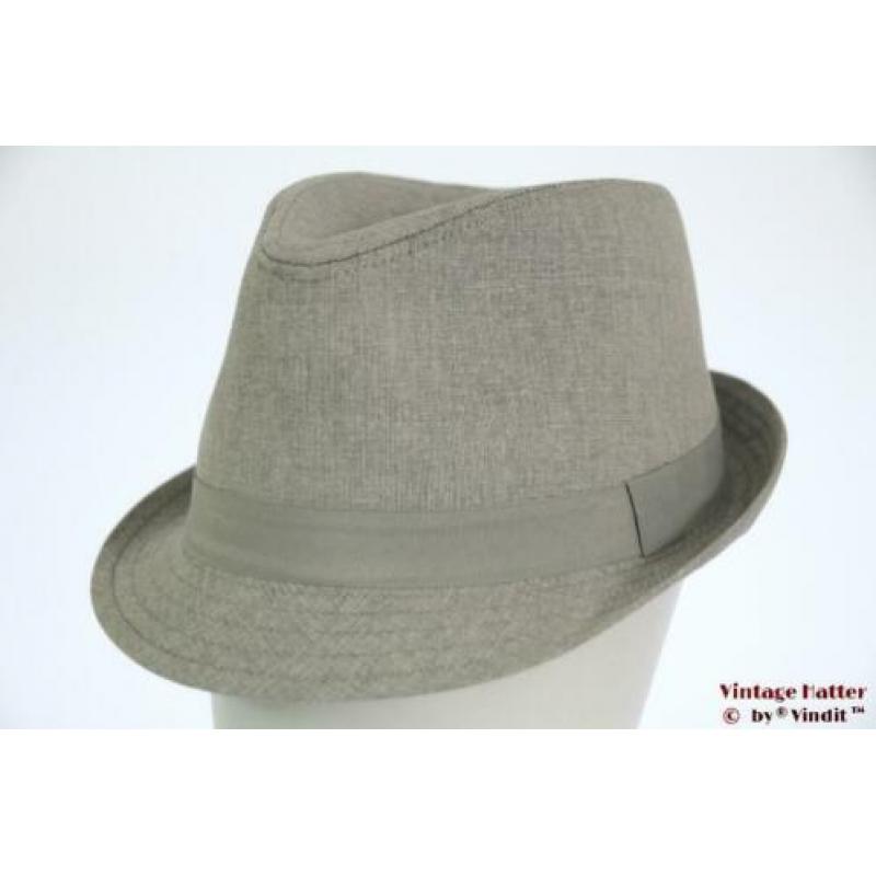 Gleufhoed Trilby Hawkins beige blauw of grijs 58, 59, 60 new