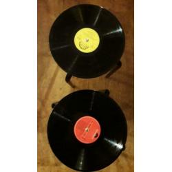 LP kruk / bijzettafel elpee / vintage retro krukje