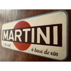 Groot houten reclamebord/Martini/Italië/pizzeria/etalage