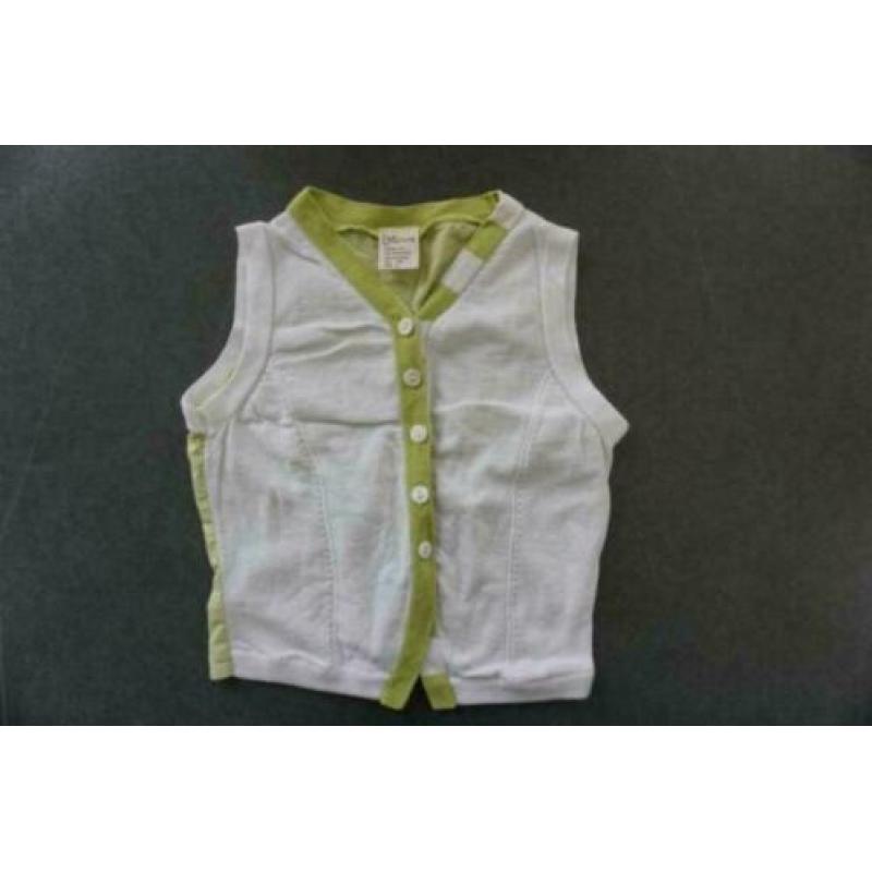 NIEUW Jottum Vest Vestje Wit Lime Giletje, Gilet, Mt. 110