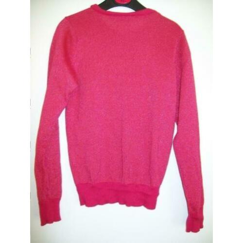 vest met glitter rood maat 128 Nieuw