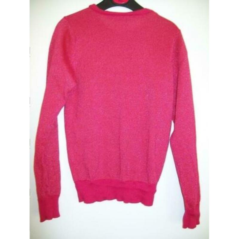vest met glitter rood maat 128 Nieuw