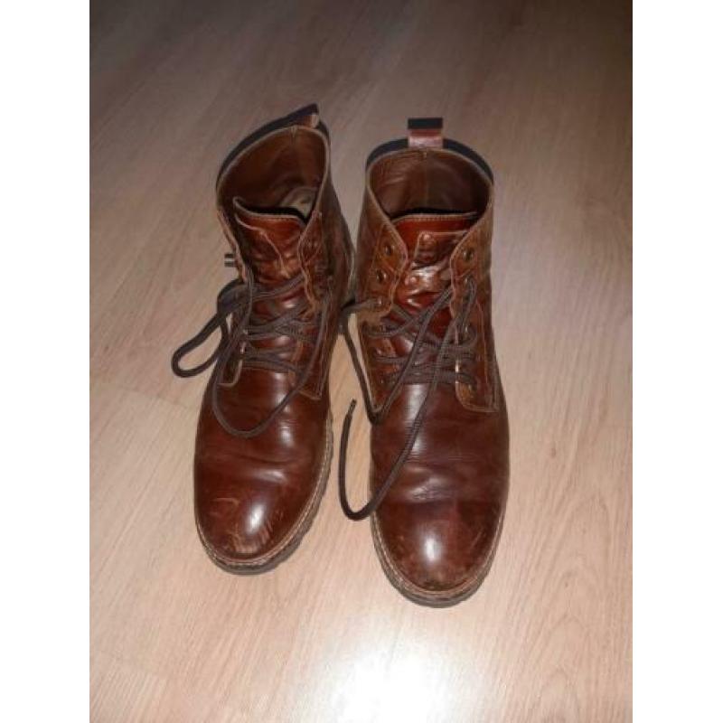 Panama jack schoenen/bruin leren boots Panama jack/ laars