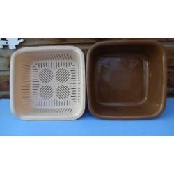 Vintage Aardappel/Groente Bak Bruin/Beige Curver Top staat'