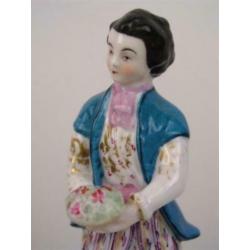 Twee polychrome Staffordshire beelden 19e eeuw