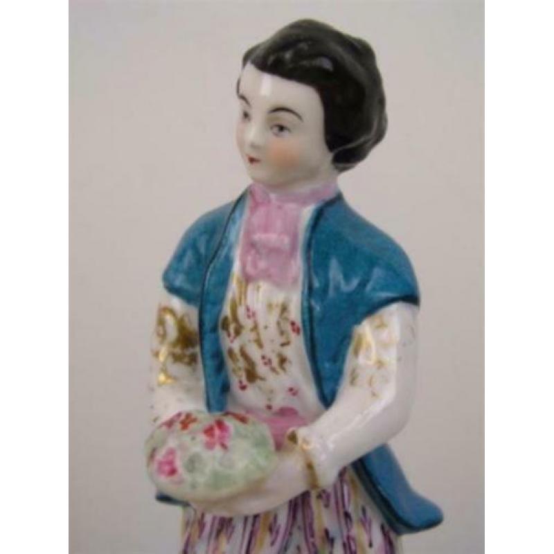 Twee polychrome Staffordshire beelden 19e eeuw
