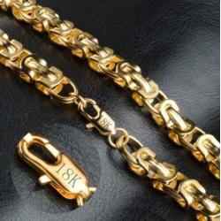 10 mm 18K goud verguld ketting