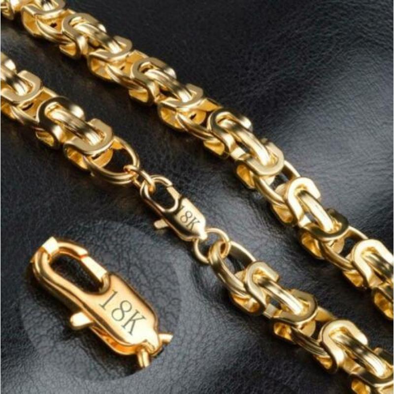 10 mm 18K goud verguld ketting