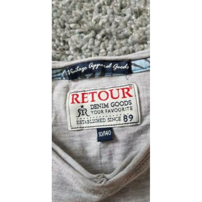 Retour shirt wit met print maat 140