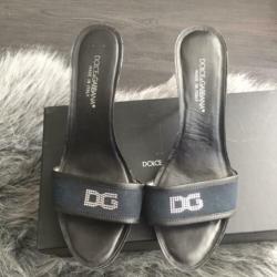 Dolce & Gabbana sandals heels hakken slipper zwart nieuw 40