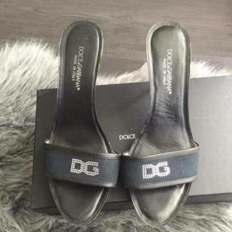 Dolce & Gabbana sandals heels hakken slipper zwart nieuw 40