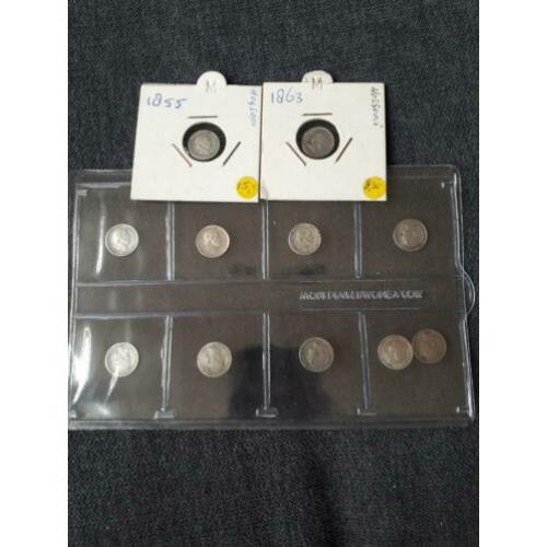 5 cent Koning Willem III munten