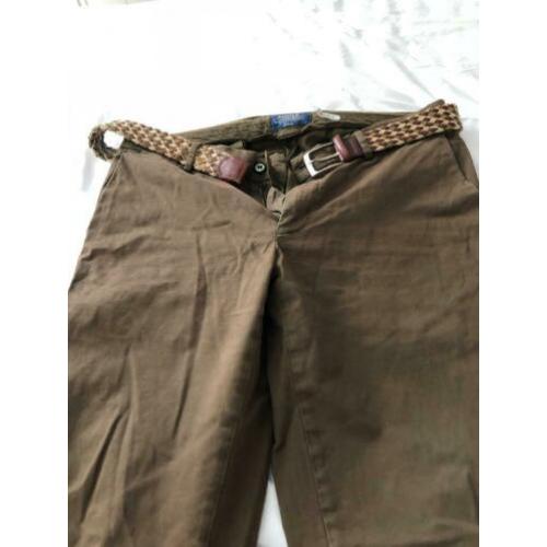 topmerk Merk mason's heren broek pantalon olijfgroen maat 48