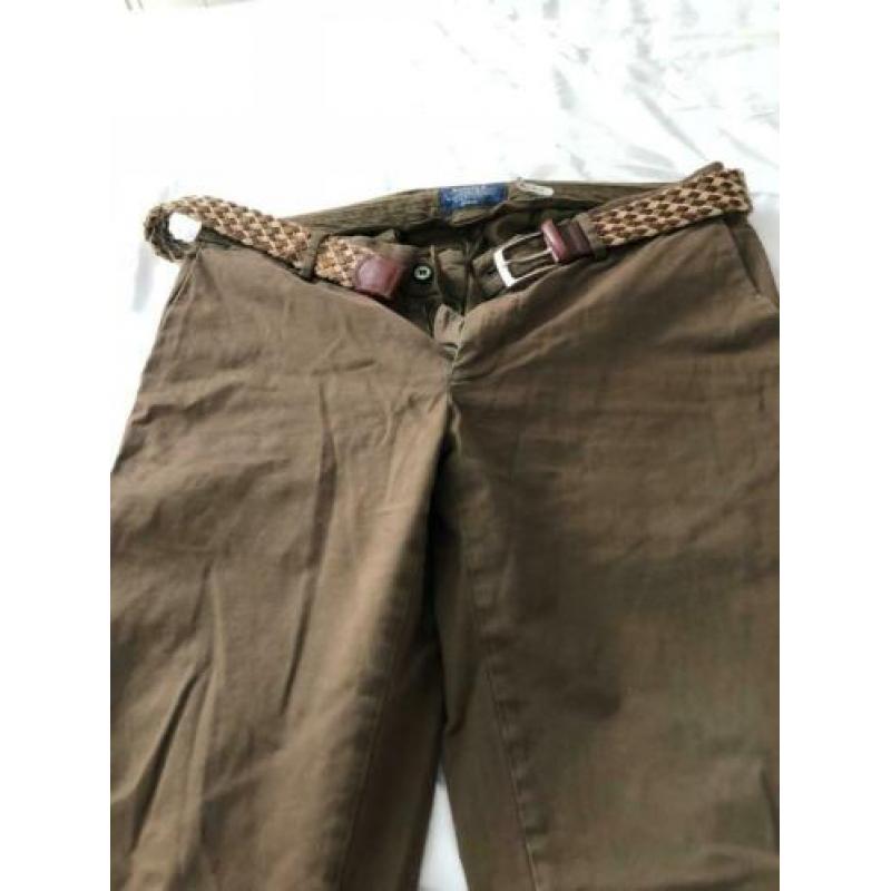 topmerk Merk mason's heren broek pantalon olijfgroen maat 48