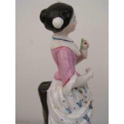 Twee polychrome Staffordshire beelden 19e eeuw