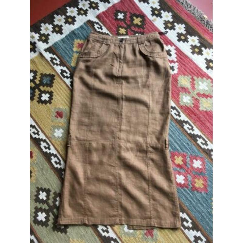 Stoere linnen maxi rok Sandwich 38 — NIEUW
