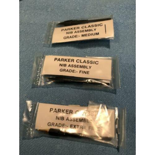 Parker Penpunt Nib Classic Staal Extra Fine, Fine en Medium
