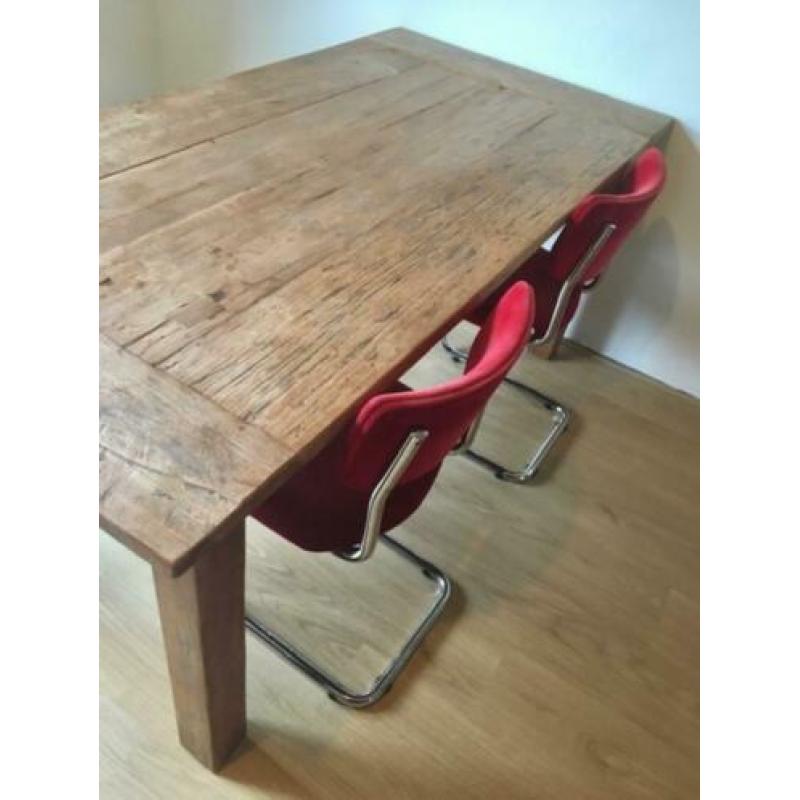 Teak Eettafel Loods 5 (180 l x 90 b x 79 h)