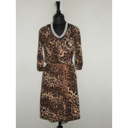 Green Dream jurk in panter print maat M