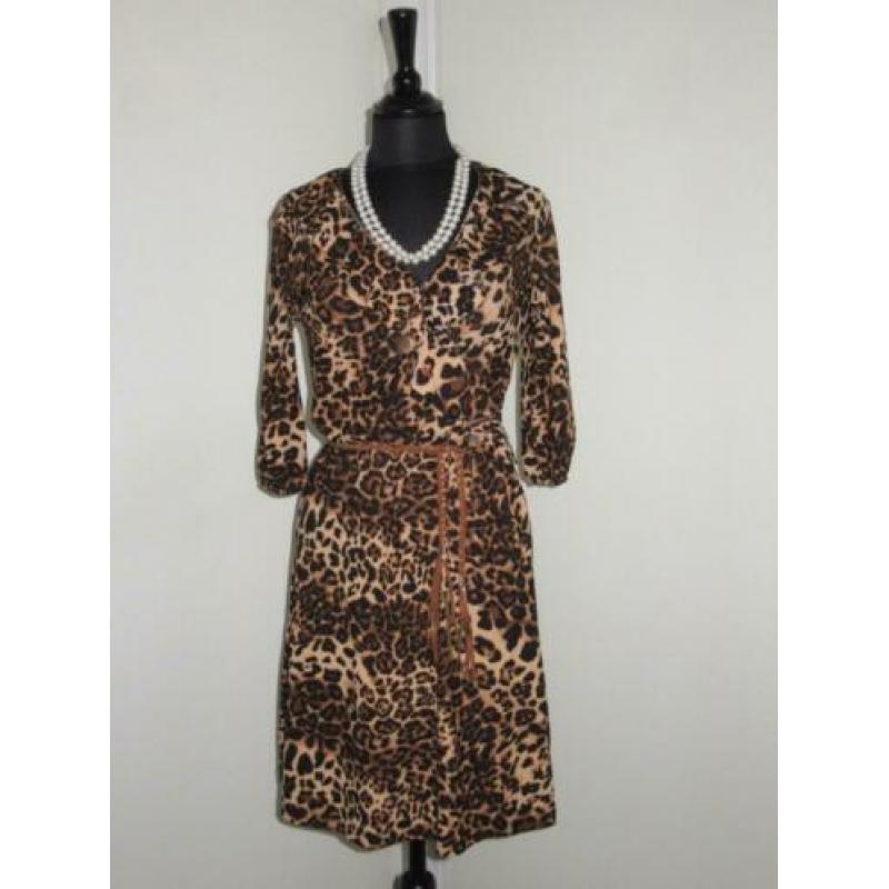 Green Dream jurk in panter print maat M