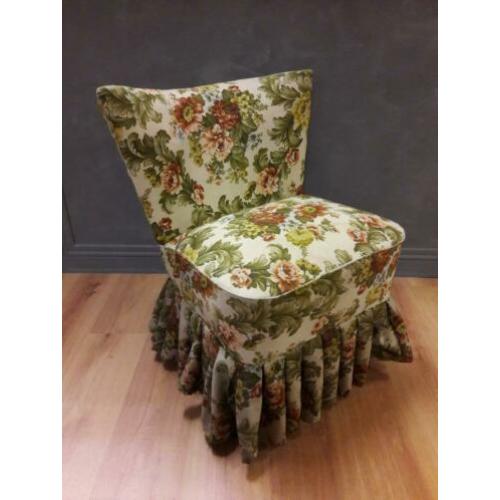 Vintage cocktail stoel fauteuil club chair stof retro stoel