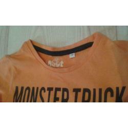 Oranje shirt lange mouw maat 110